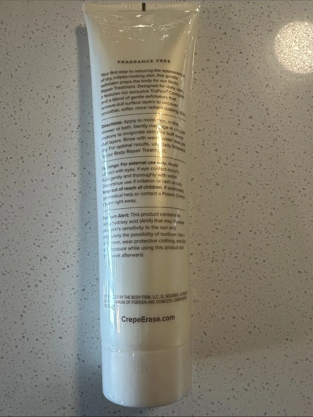 Body Firm Crêpe Erase Body Refining Exfoliant - White, NWT